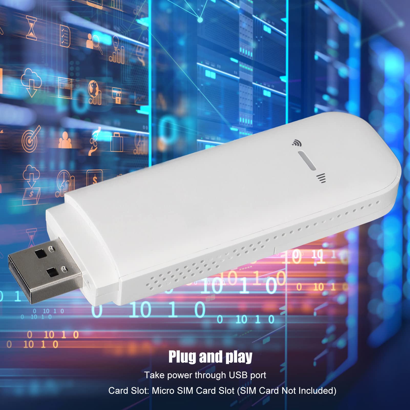 Cuifati Router WiFi USB 4G LTE 150Mbps, Przenośny Router Bezprzewodowy,