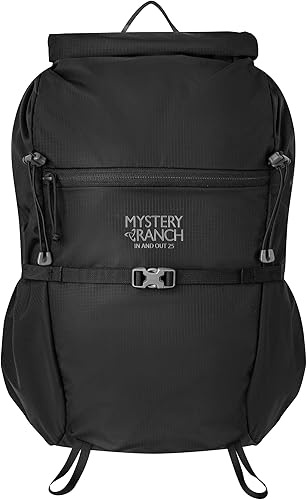 Miniatura 7 de Mystery Ranch Mochila plegable In & Out, ligera, resistente a la intemperie y plegable para un fácil viaje, color negro, 25L