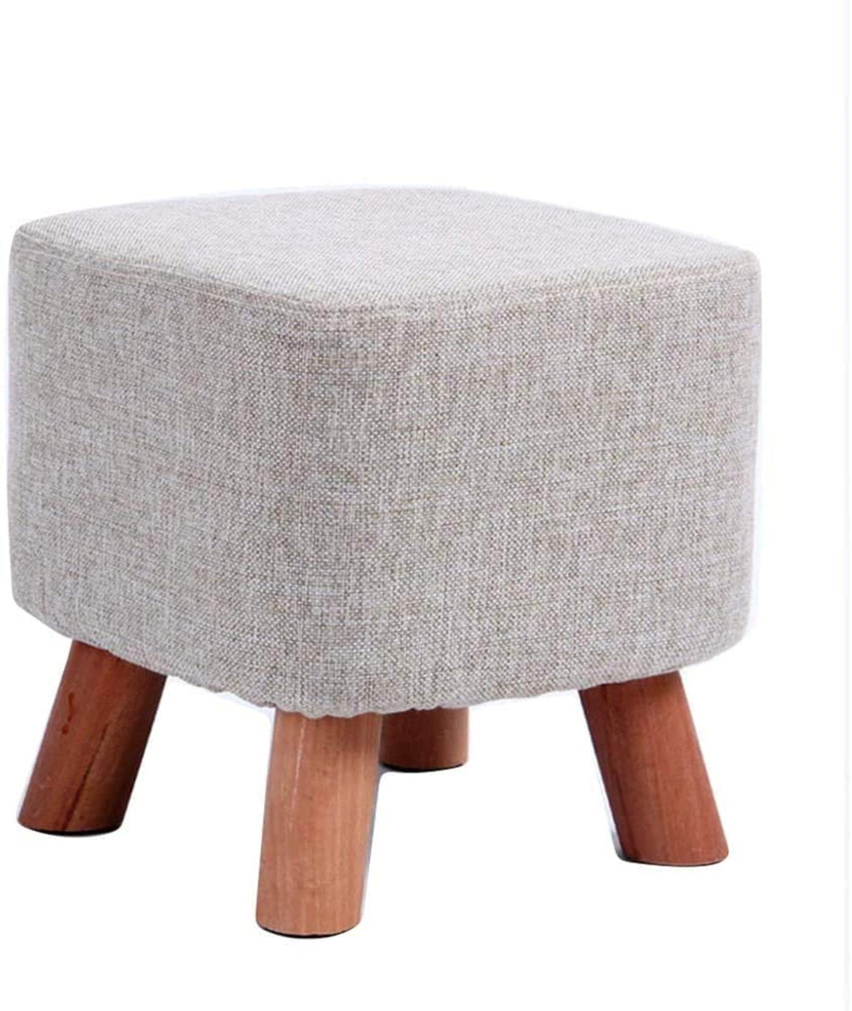Tabouret en bois et lin de qualité supérieure pour maison