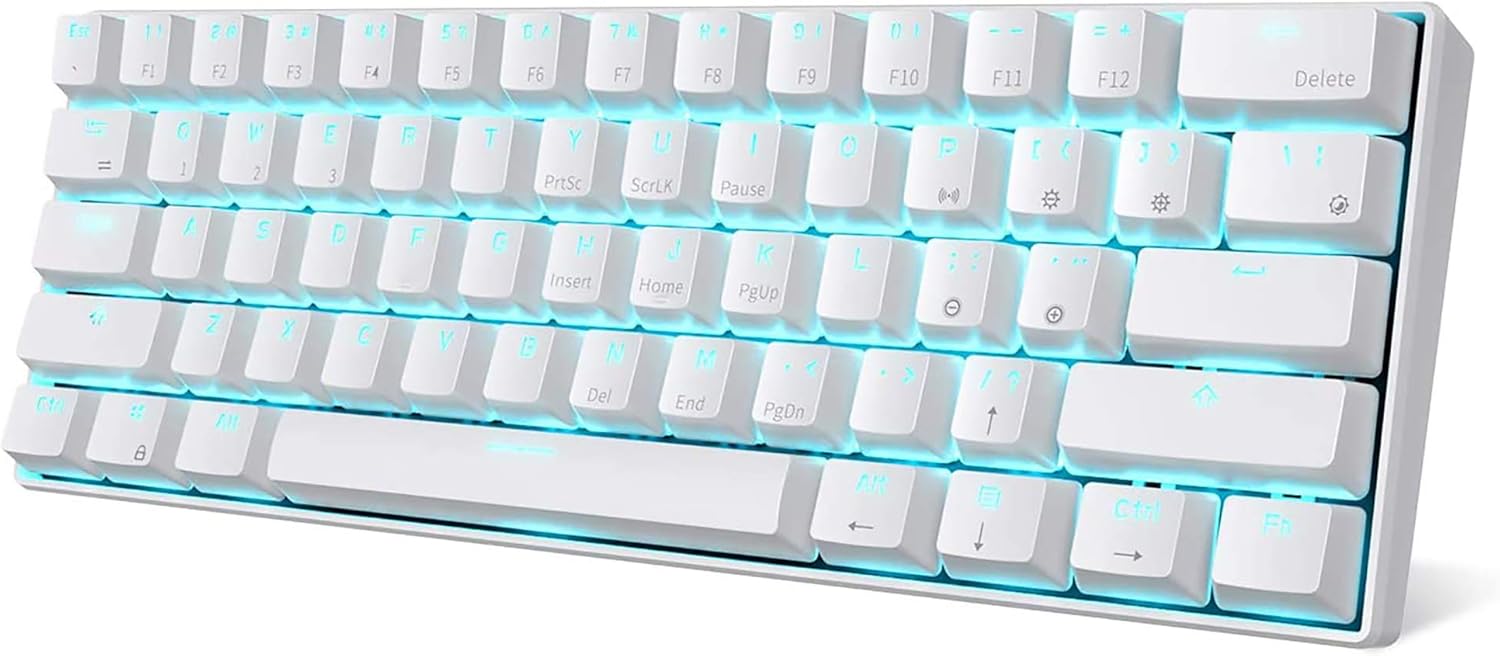 Metis メカニカルキーボード 機械式 ゲーミングキーボード 61キー Bluetooth 無線 Usb 有線 青軸 防水 充電式 Ledバッ 即出荷