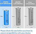 3.2V 14430 Solar Light Batteries 4/5AA for Outdoor Solar Lights Flashlight etc (4PCS) (3.2V 14430)