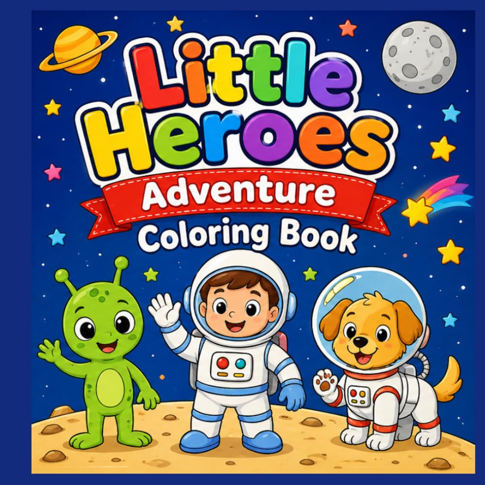 Little Heroes Adventure Coloring Book: trucks, Community Helpers, Heroes & Space Fun