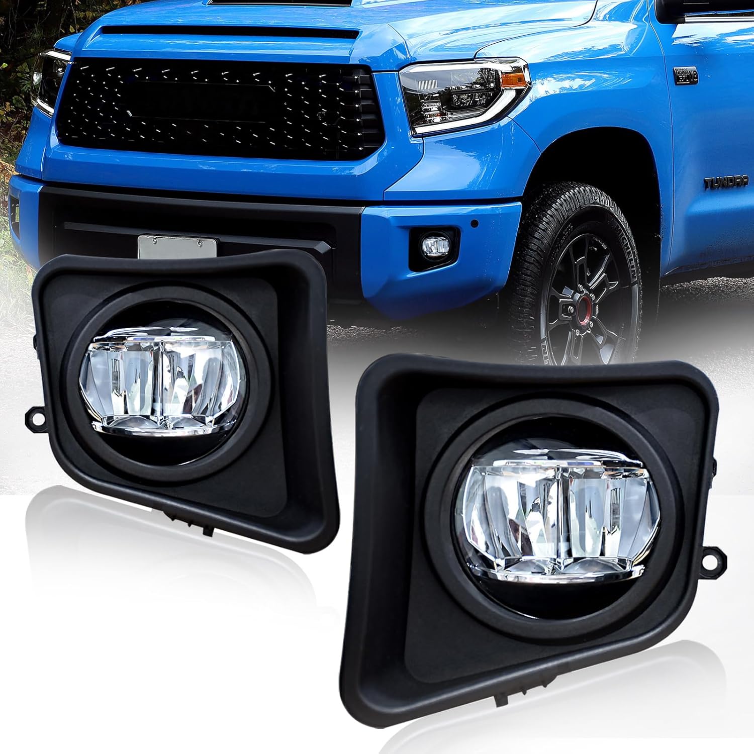 Led Fog Lights Compatible with 2014 2015 2016 2017 2018 2019 2020 2021 Toyota Tundra Bumper Fog Lamps,One Pair
