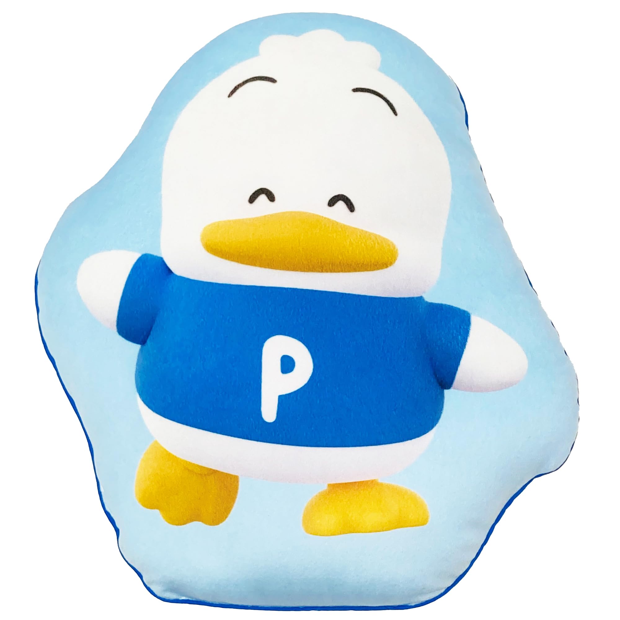 MORIPiLO Sanrio Characters Duck Peckle (Die-Cut Cushion) Skin-Friendly Micro Fabric Plush Toy Nap Pillow 11.8 x 15.7 x 3.9 inches (30 x 40 x 10 cm) Blue Pillow by Morishita : Home & Kitchen