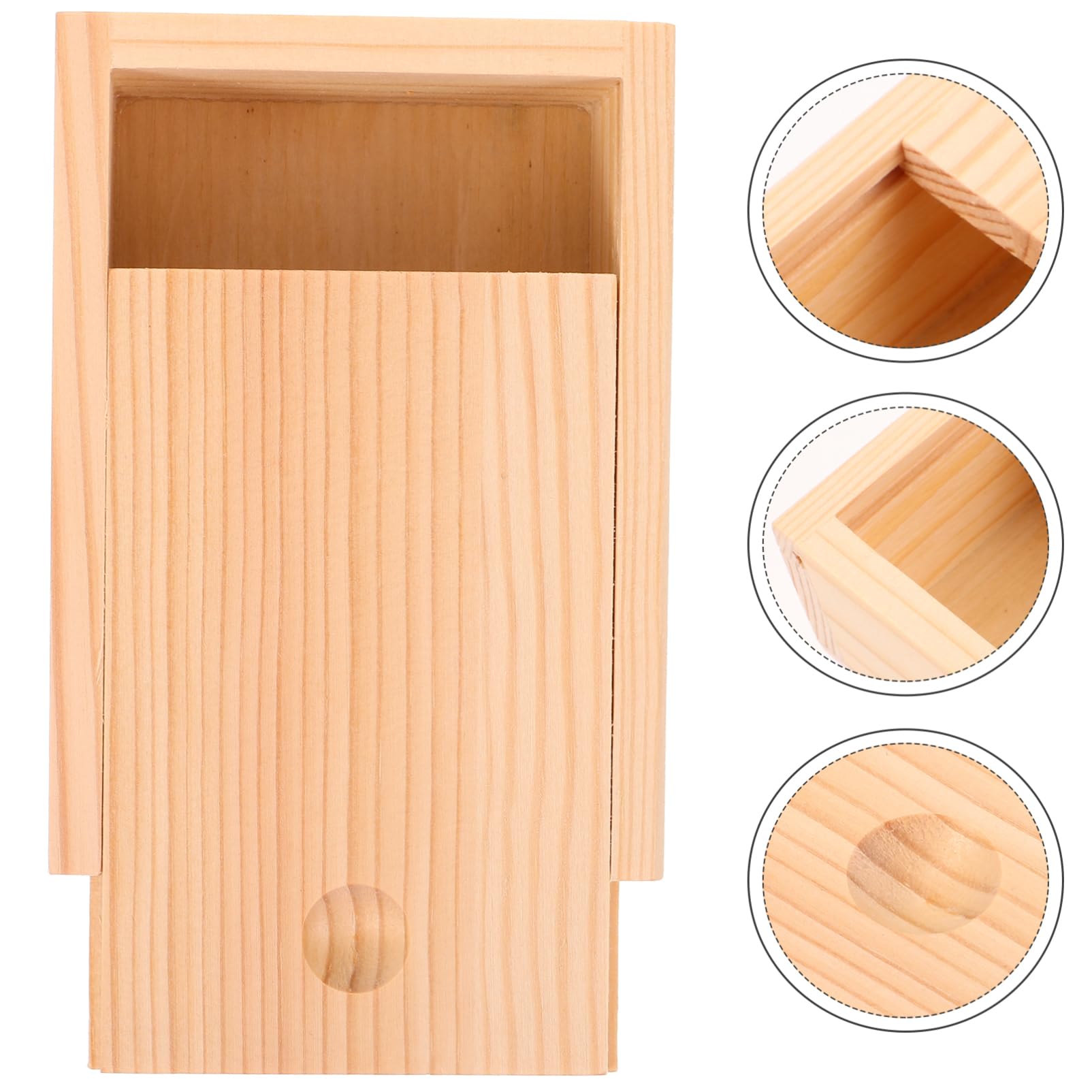 Mobestech Caja De Almacenamiento De Cartas De Madera Con Tapa Organizador De Barajas De Poker Cartas Contenedor Para Almacenaje De Objetos Pequeños Y Accesorios Para Uso Diario