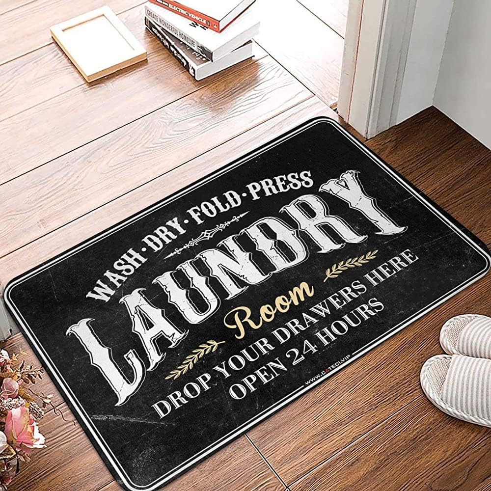 Laundry Room Rug Runner Non Slip Laundry Mats Farmhouse Kitchen Floor Mat, Washable