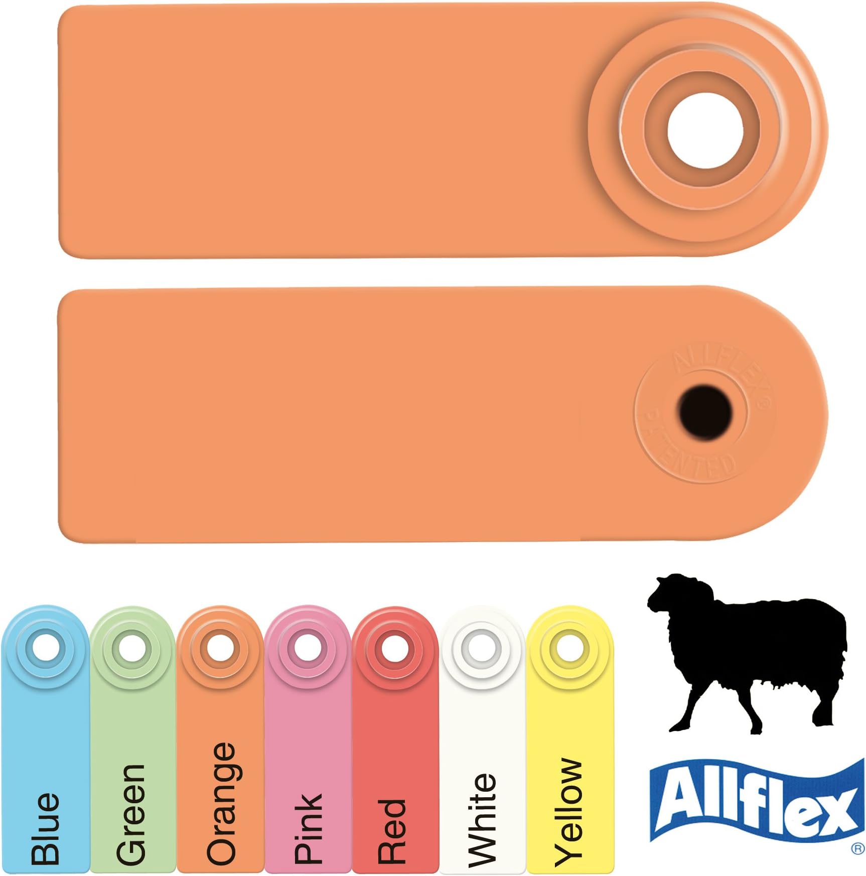 Allflex Sheep Tags Blank, Small White