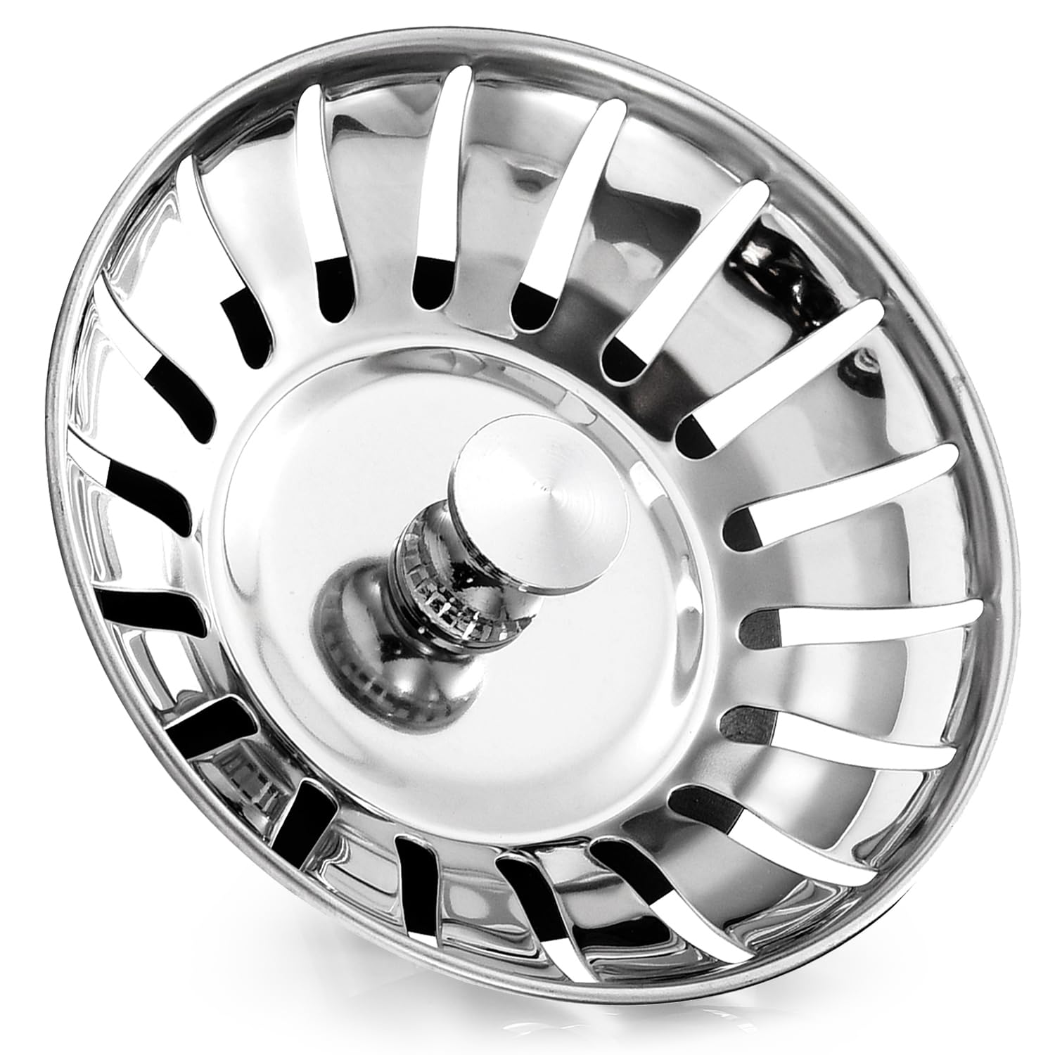 80mm Kitchen Sink Bowl Strainer and Plug, Stainless Steel Sink Plug for Kitchen Bowl Use, Kitchen Bathroom Food Hair Catcher Filter Stopper - Prevent Clogs, Bad Smells