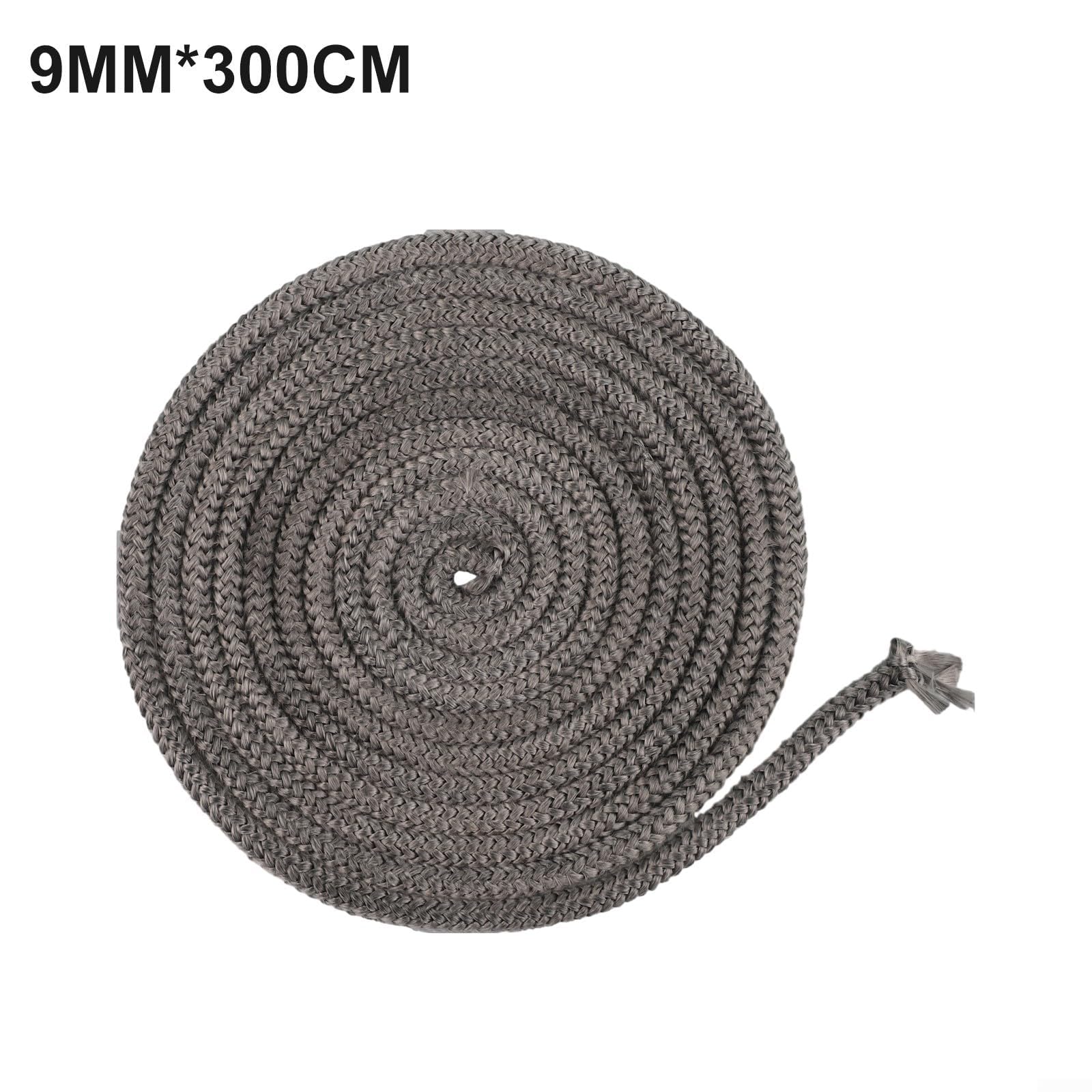 Guarnizione in fibra di vetro da 3 m, per porta della stufa, 9 mm, per stufe, camini, bruciatori a legna, vetro
