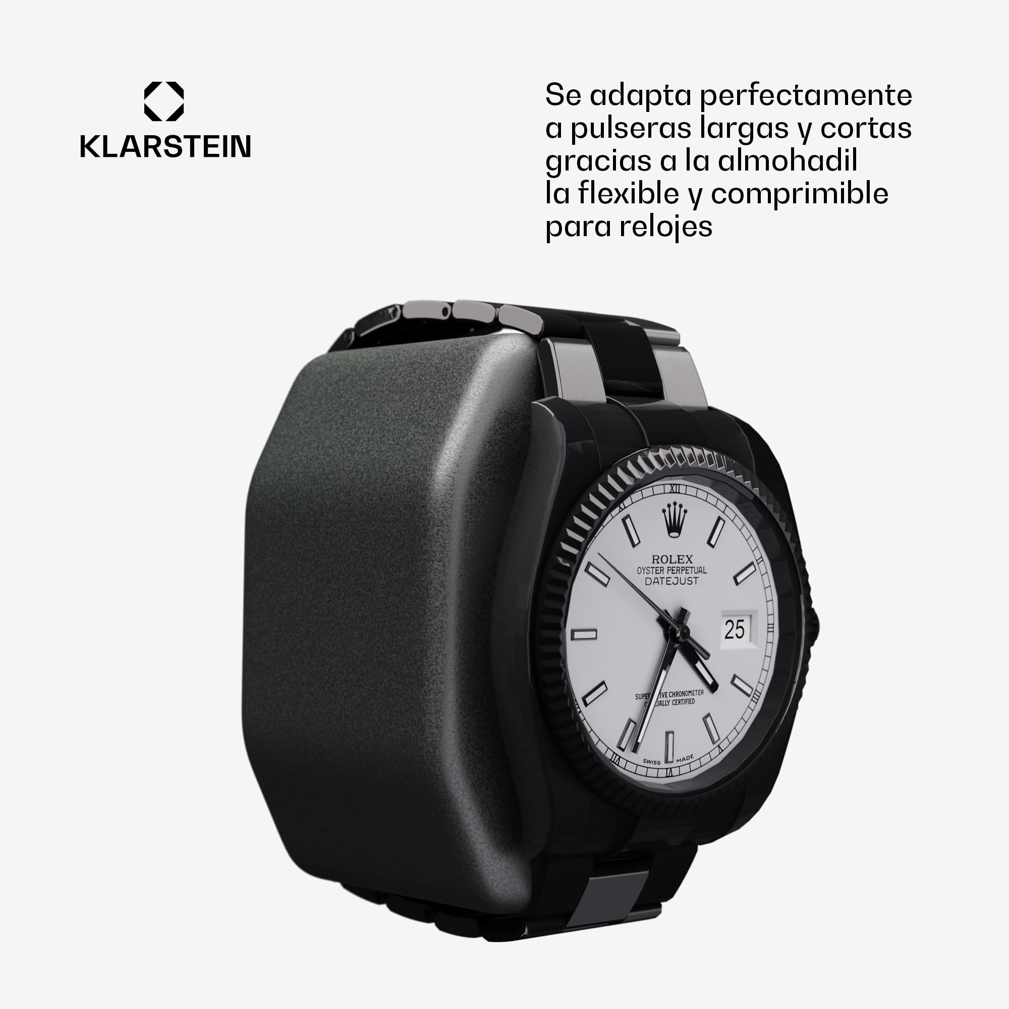 Klarstein Enrollador Automático para Relojes con Puerta Acrílica LED Azul 4 Ajustes TPD