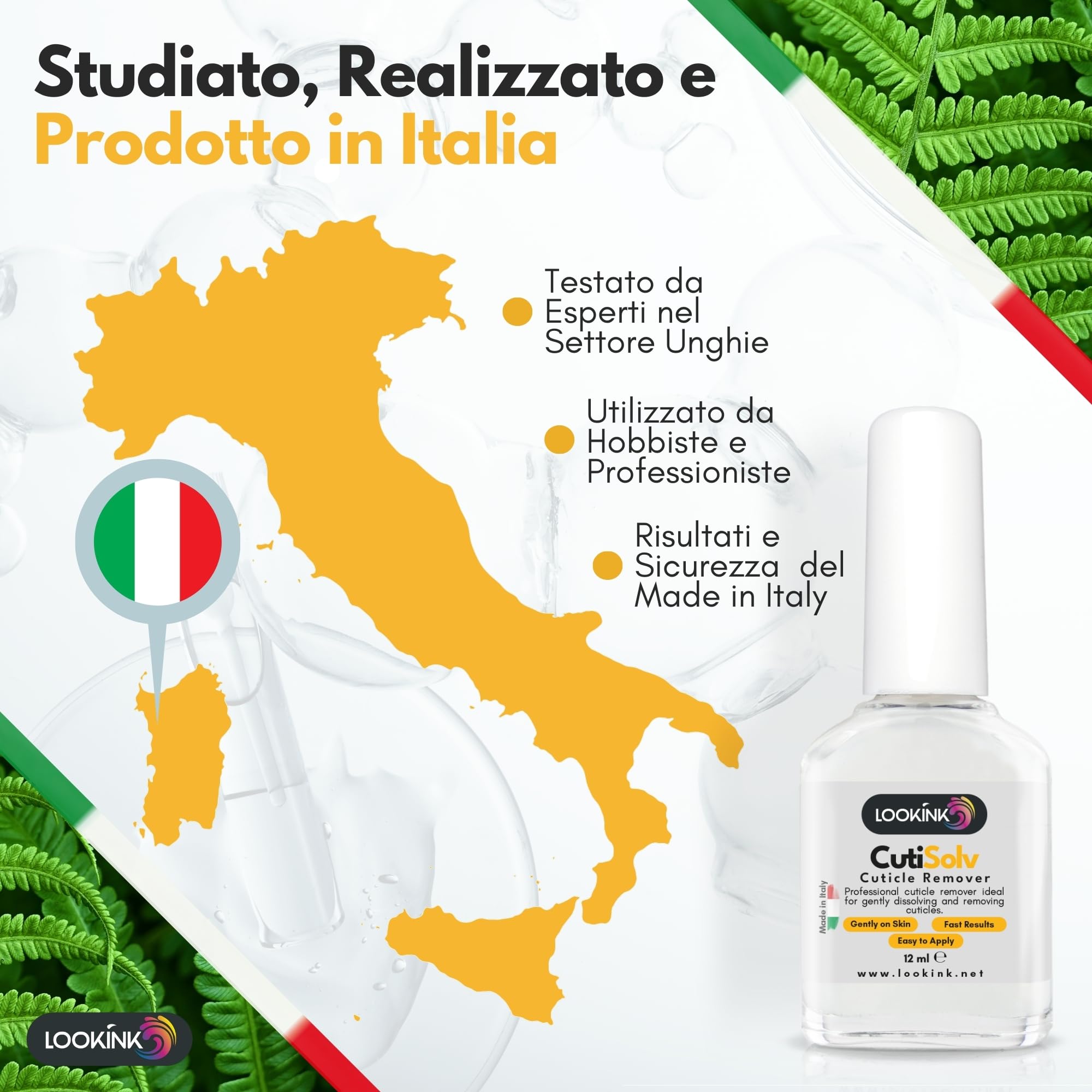 Rimuovi Cuticole Professionale 12 ml – Made in Italy | Cuticle Remover per Unghie | Scioglie e Rimuove Cuticole Dure | Formula Delicata e Cremosa