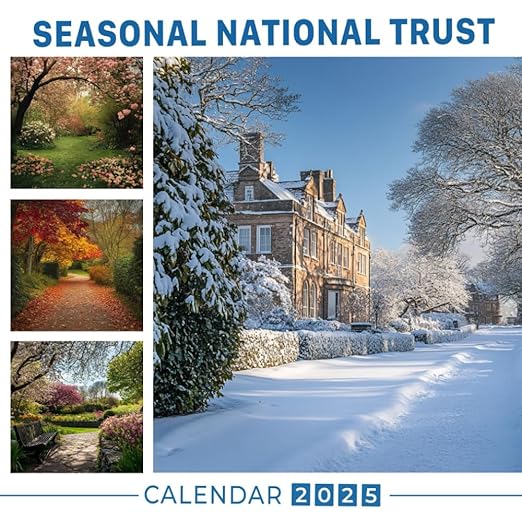Seasonal National Trust Calendar 2025 Beautiful scenes showcasing