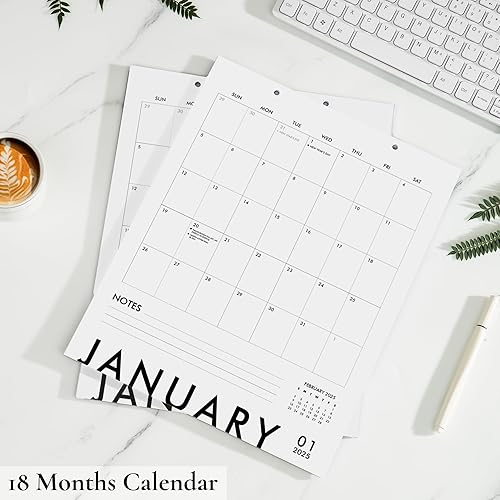 Miniatura 5 de Calendario magnético vertical en blanco y negro para nevera de abril de 2024 a septiembre de 2025  13.5 x 11 pulgadas, calendario minimalista para