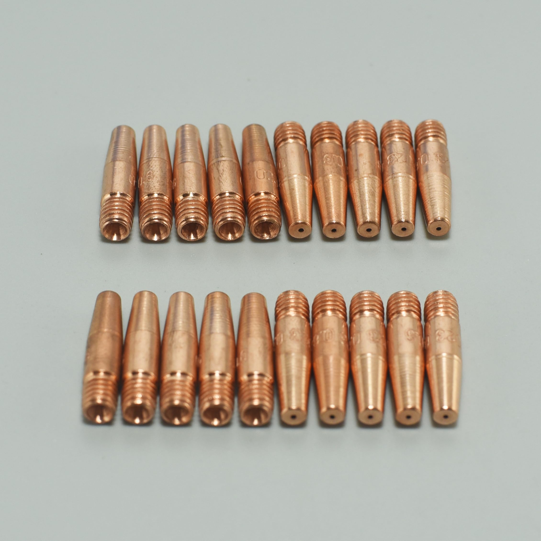 RIVERWELD MIG Welding Torch Gun Tapered Contact Tips .023" 0.6mm 11T-23 for Lincoln Magnum 100L and Tweco Mini/#1 Pack of 20