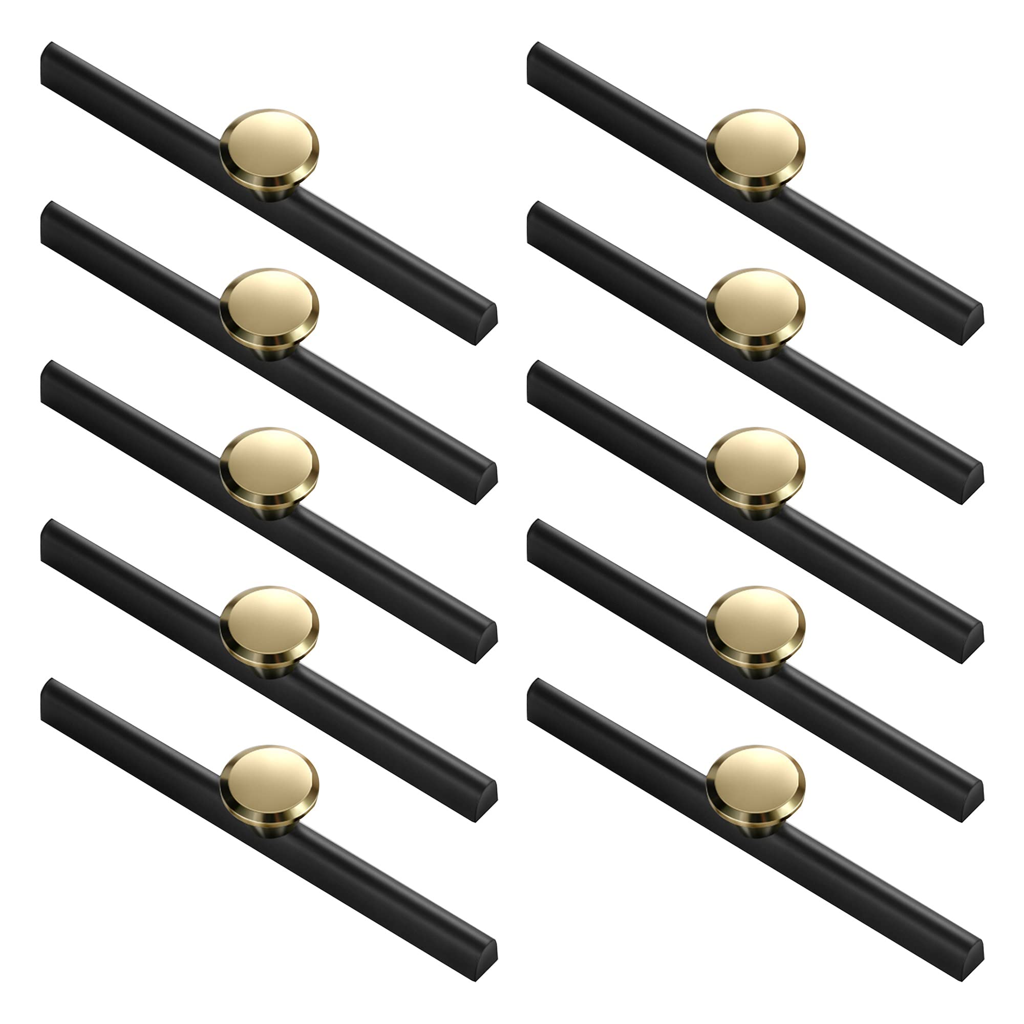 Poignées de meubles de cuisine en acier inoxydable noir mat 5 pouces durables