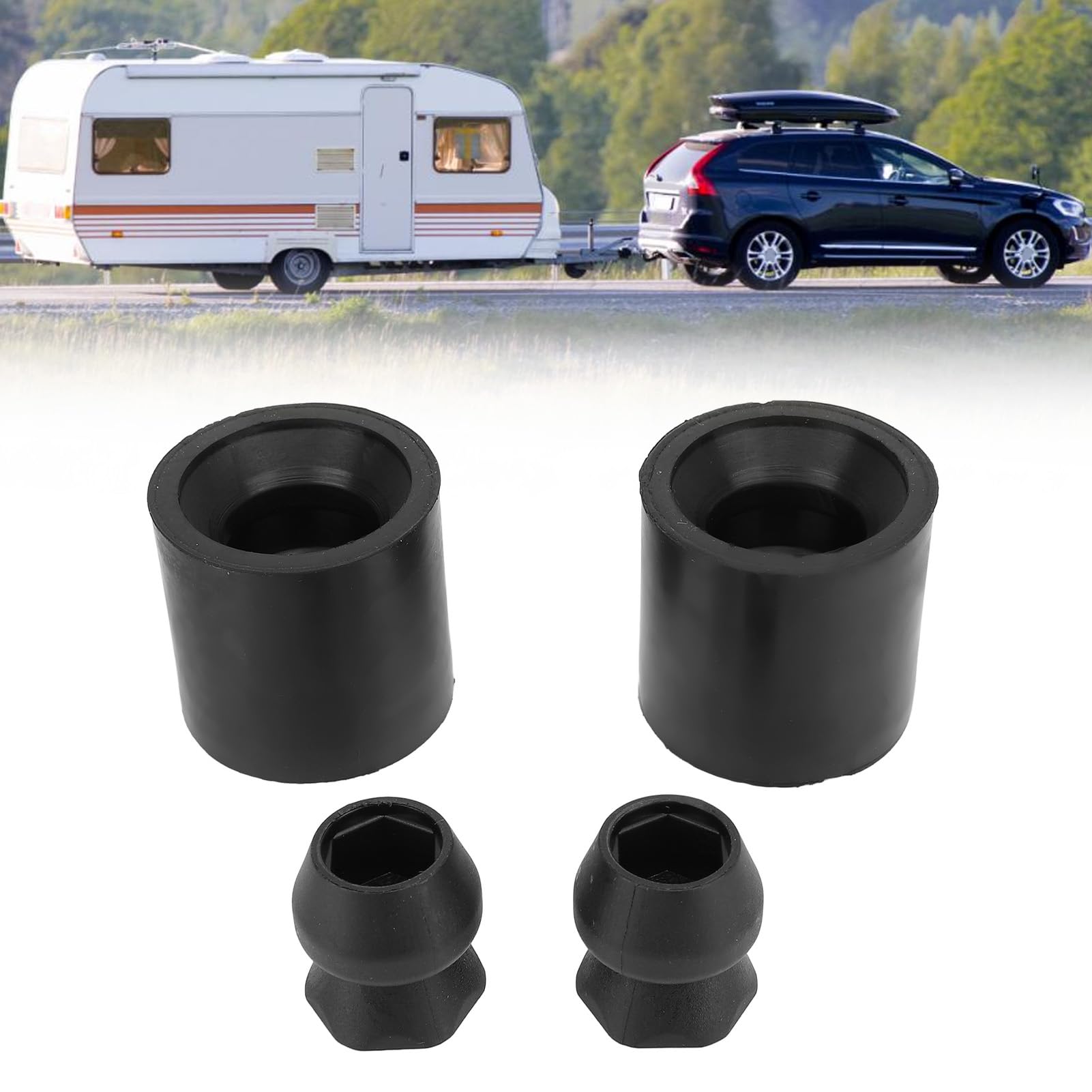 Kit Di 2 Supporti Per Porta Per Rimorchio, Soluzioni In Gomma Per Una