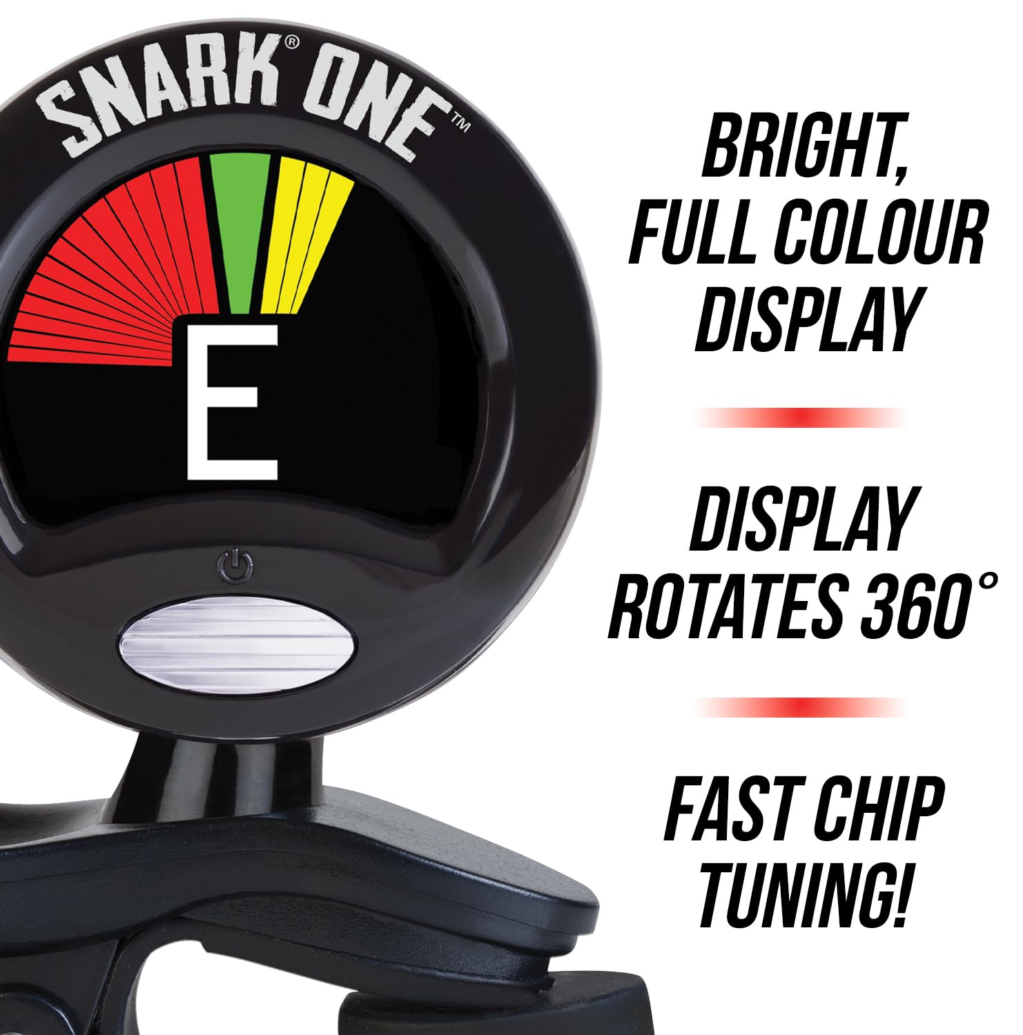 Snark SN99X Accordeur à clipser pour tous les instruments Noir Accordage chromatique Écran rotatif à 360°