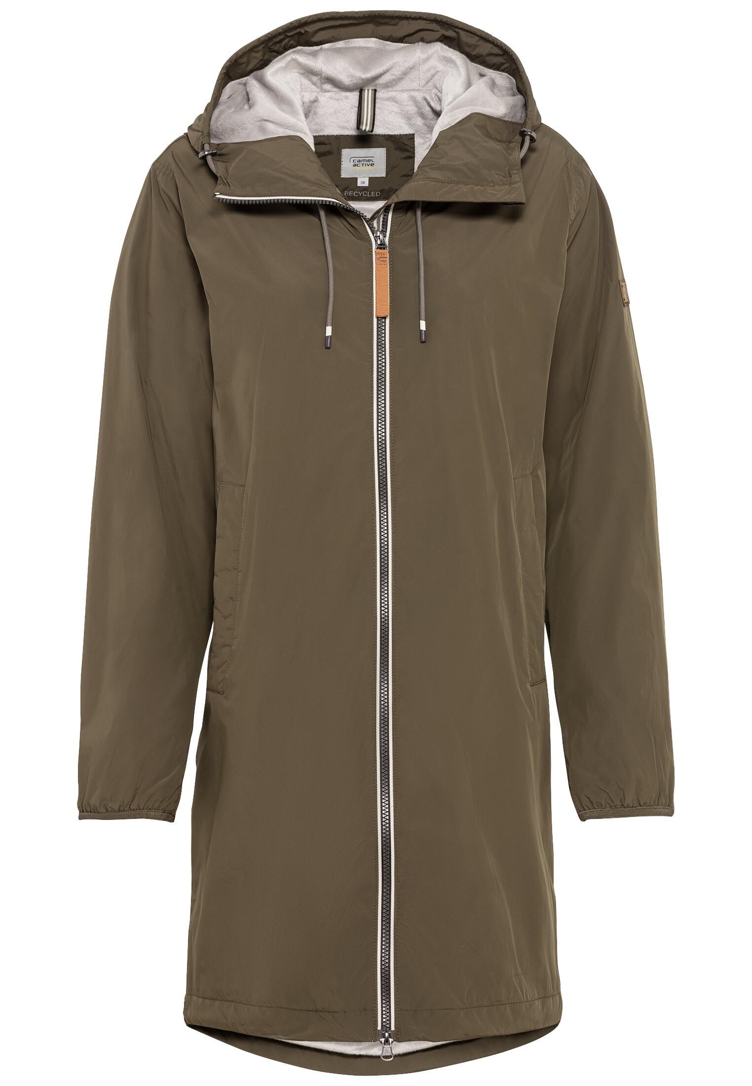 camel active Damen Funktionsmantel aus recyceltem Polyester Khaki, womenswear-40