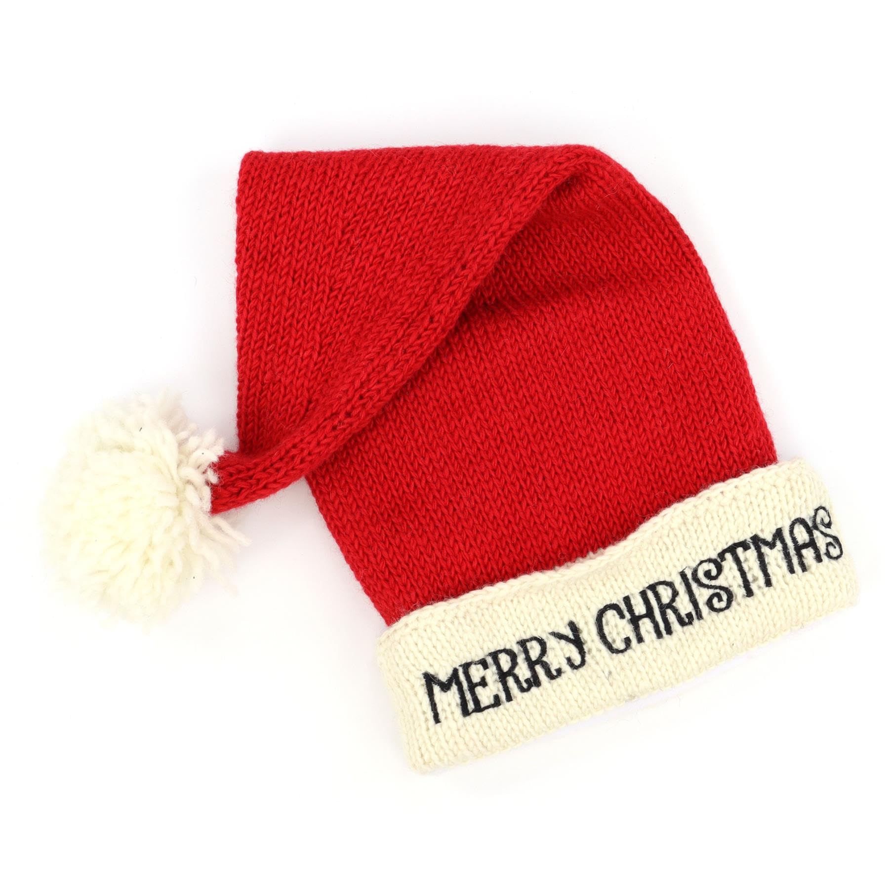 Loudelephant Merry Christmas Hand Knitted Wool Christmas Beanie Hat