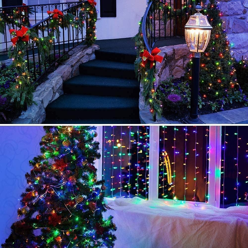 Guirlande Lumineuse, Guirlande Lumineuse, 10 m, 80 LED, télécommande + USB, lumières Noël, Fil Transparent extérieur, Guirlande Lumineuse intérieur et extérieur, Guirlande Lumineuse Sapin Noël