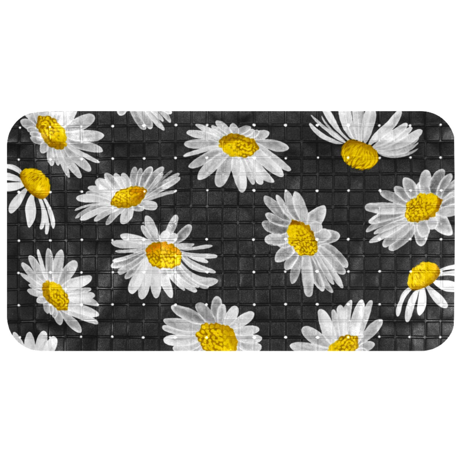Alfombrilla para bañera libre de ftalatos Bennigiry estilo acuarela de 68 cm