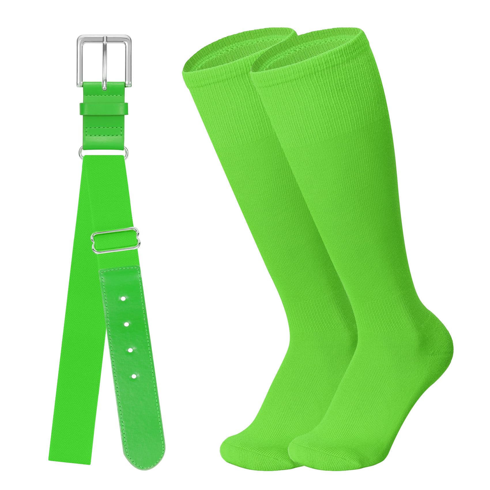 Baseball Belt and Baseball Socks Combo Set for Youth and Adult Available in 20 Colors
