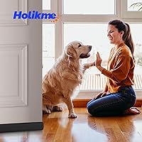 Vista 6 de Holikme - Tope para puerta, burletes para ventanas, bloqueador de brisas, barrido de puerta ajustable de 32 pulgadas, color negro