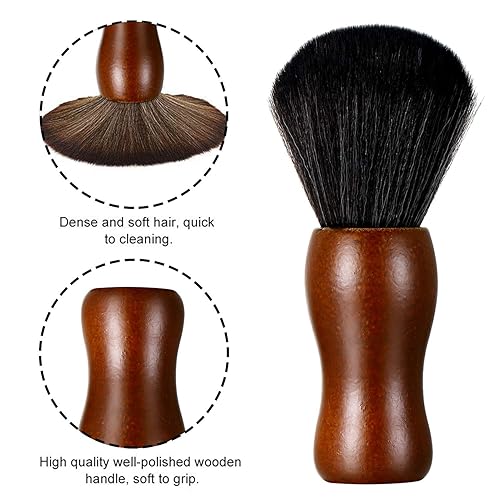 Miniatura 8 de Cepillo de peluquero para el cuello Negro Barberos Cepillo de corte de pelo Profesional Peluquero Cepillo de polvo Peluquería Peluquería Esponjoso