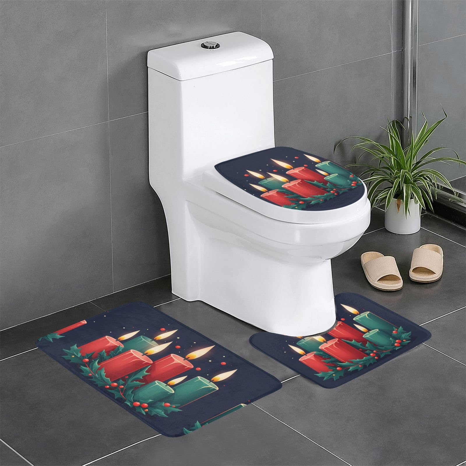 Tapis de salle de bain de Noël pour habiller vos toilettes et coiffeuse