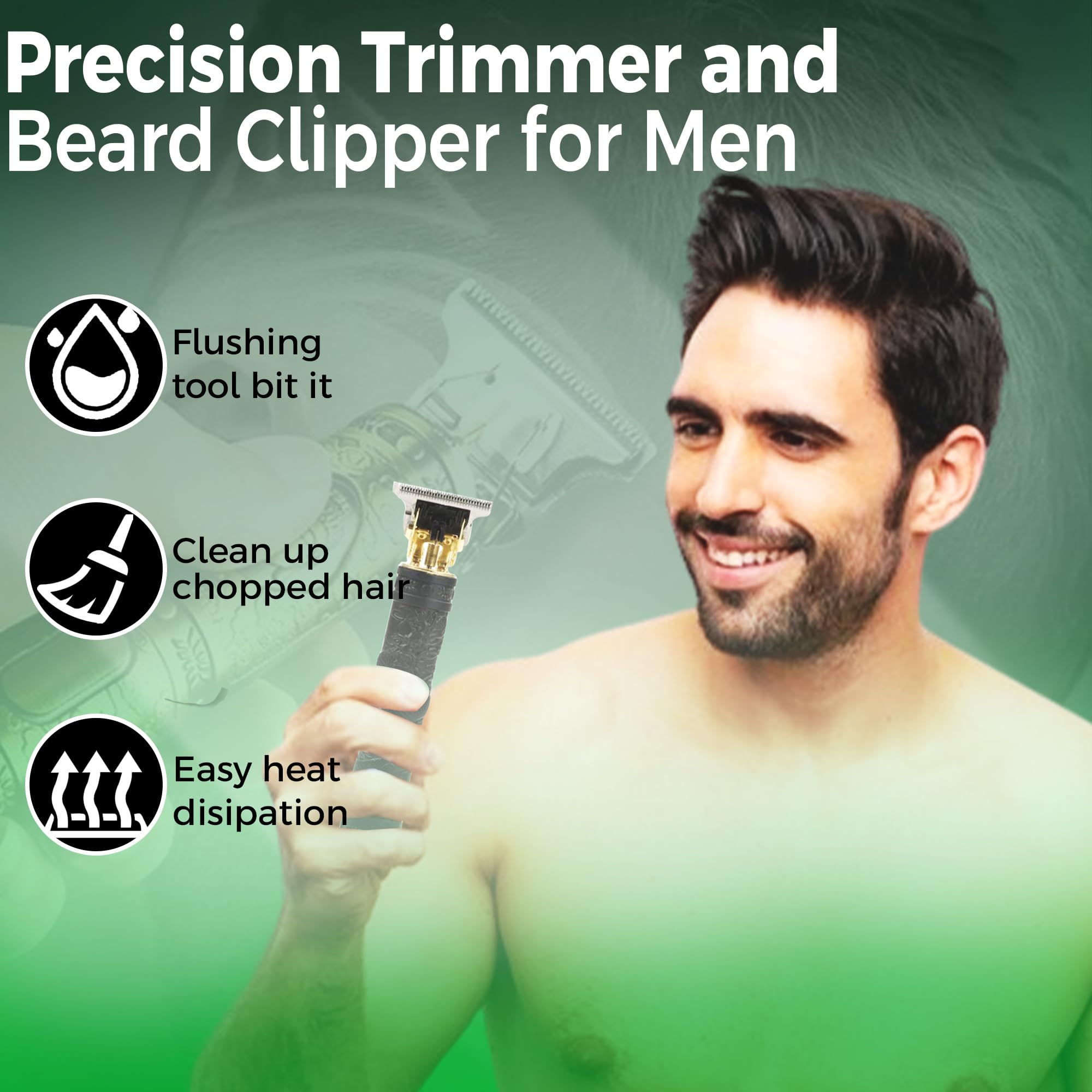 Hair & Beard Trimmer for Men, Professional Electric Razor Shavers, T Blade Precision Edgers Liners, Special for Hair Cutting Mustache Facial. Boyfriends Gifts