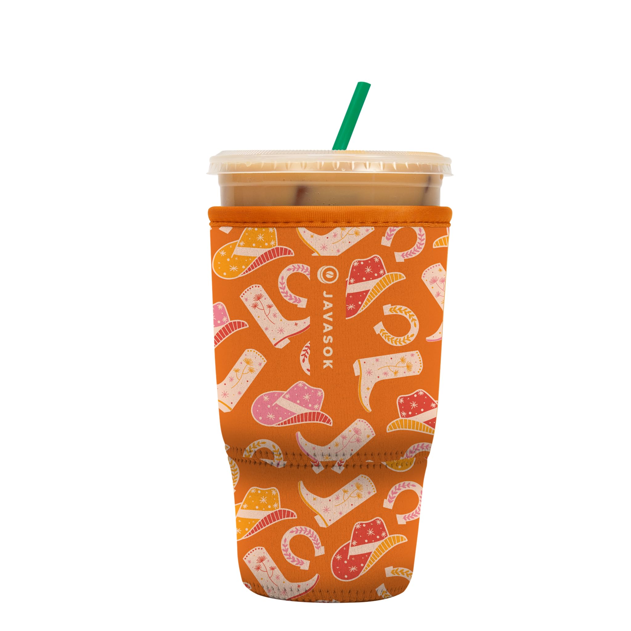 Sok It Java Sok Iced Coffee & Cold Soda Insulated Neoprene Cup Sleeve (Cowgirl Couture, Large: 30-32oz)