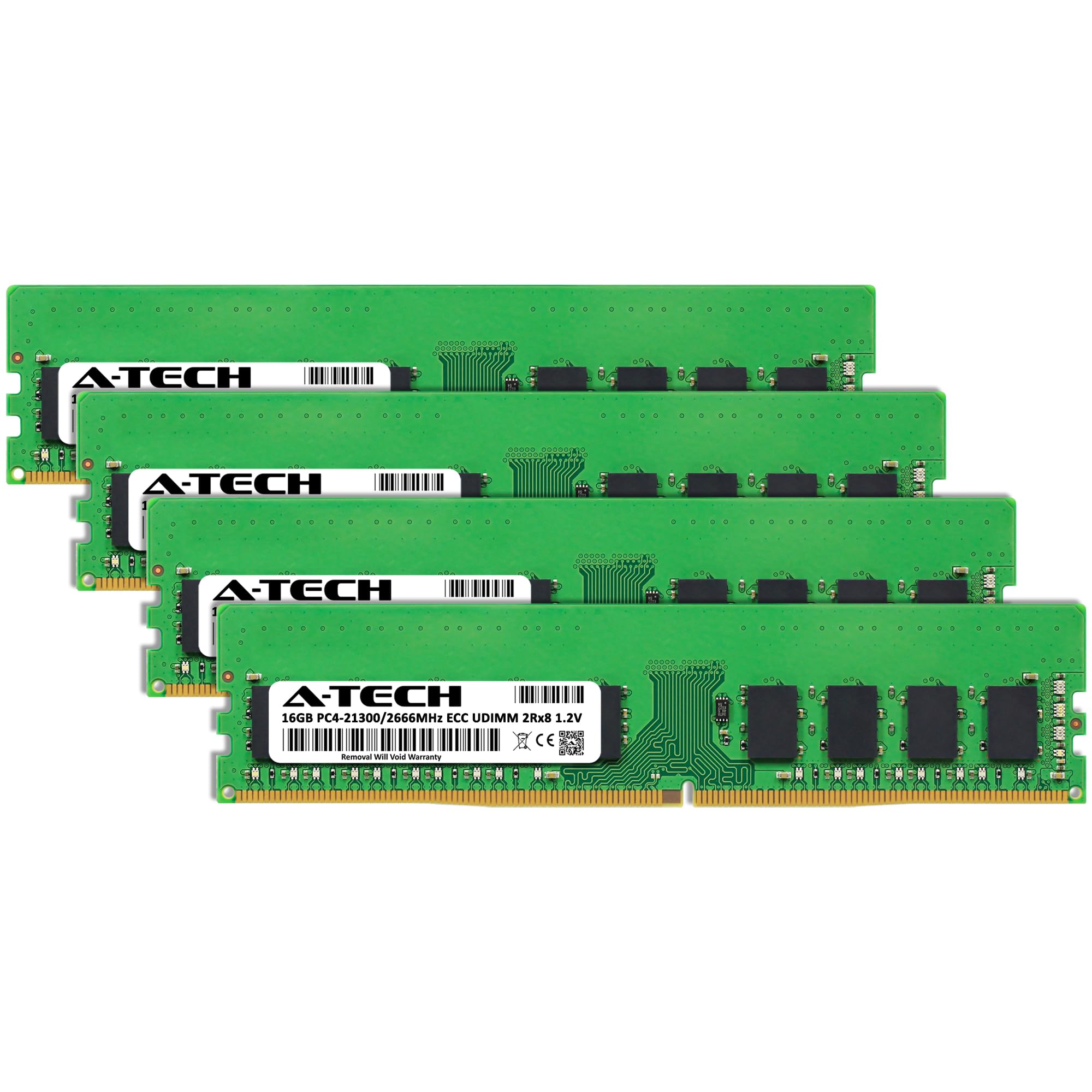 A-Tech Server 64GB Kit (4x16GB) DDR4 2666MHz PC4-21300 ECC UDIMM