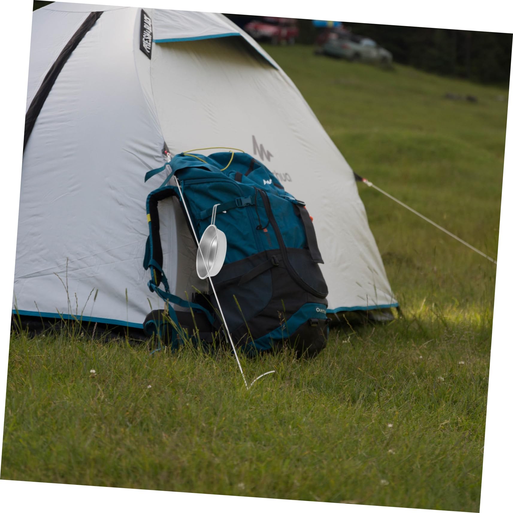 OKUMEYR Collapsible Camping Bowl Portable Stainless Steel Soup Bowl with Handle Camping Dinnerware