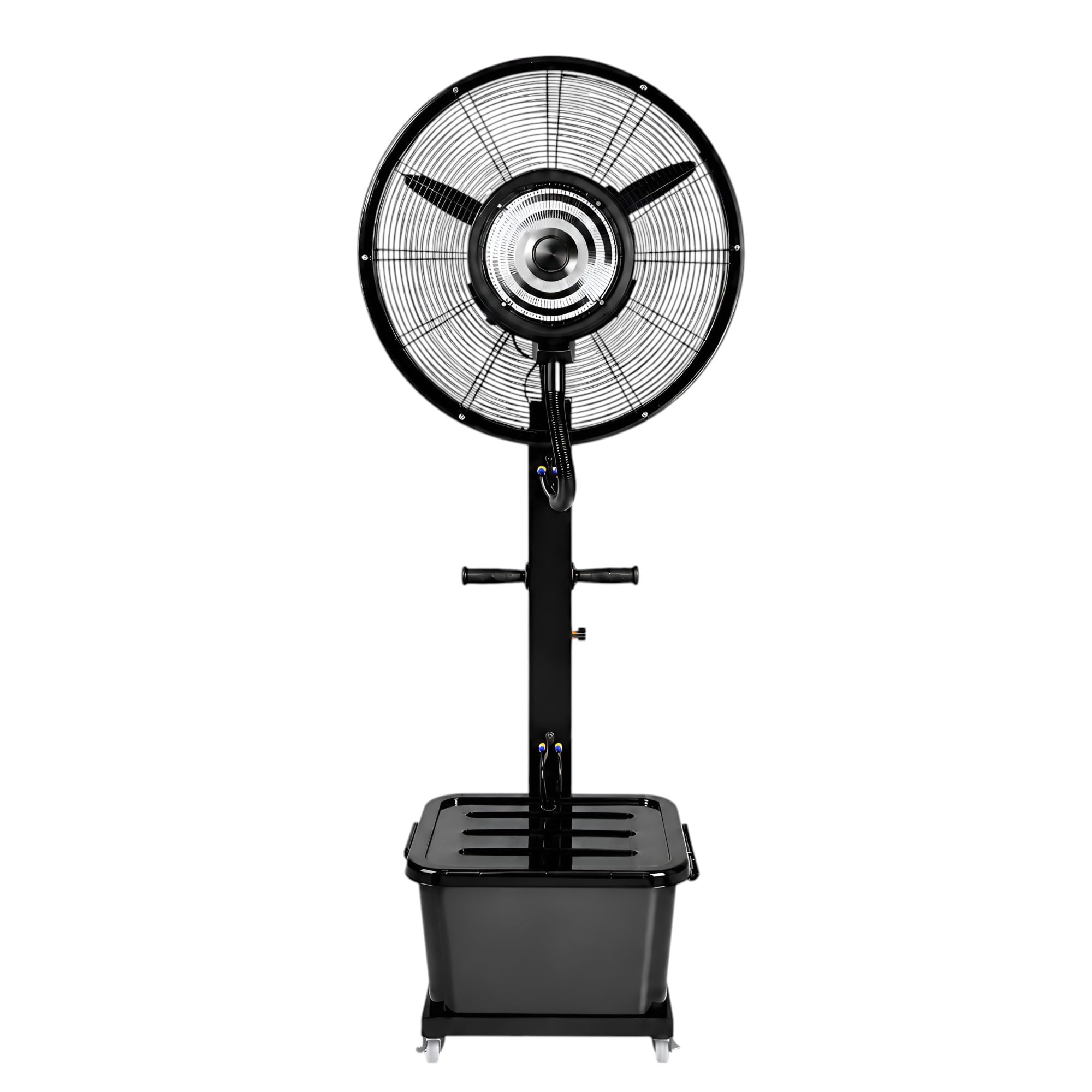 Outdoor Stainless Steel Misting Fan with 45L Water Tank, 26 Inch Heavy Duty Cooling Fan, 120° Oscillation, Adjustable Mist Control, Portable Industrial Fan (Black)-image-33