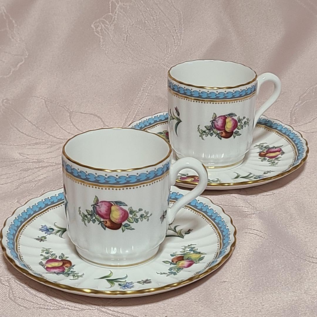 【美品】スポード ★トラップネルスプレイズ★他デミタスC/S 3客 Spode - スポード トラップネルスプレイズ 美品 デミタスカップ