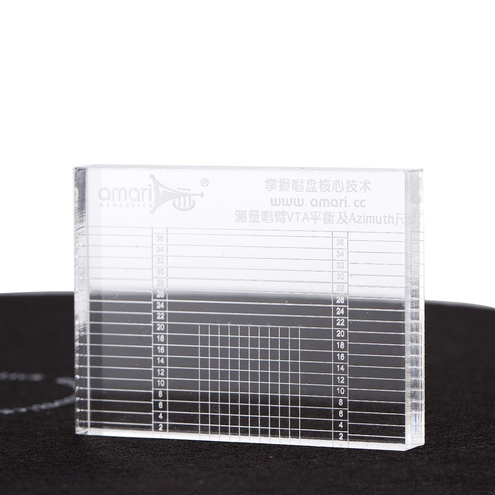 Nobsound Hi-Fi Tonearm VTA & Cartridge Azimuth Alignment Ruler Headshell Alignment Block