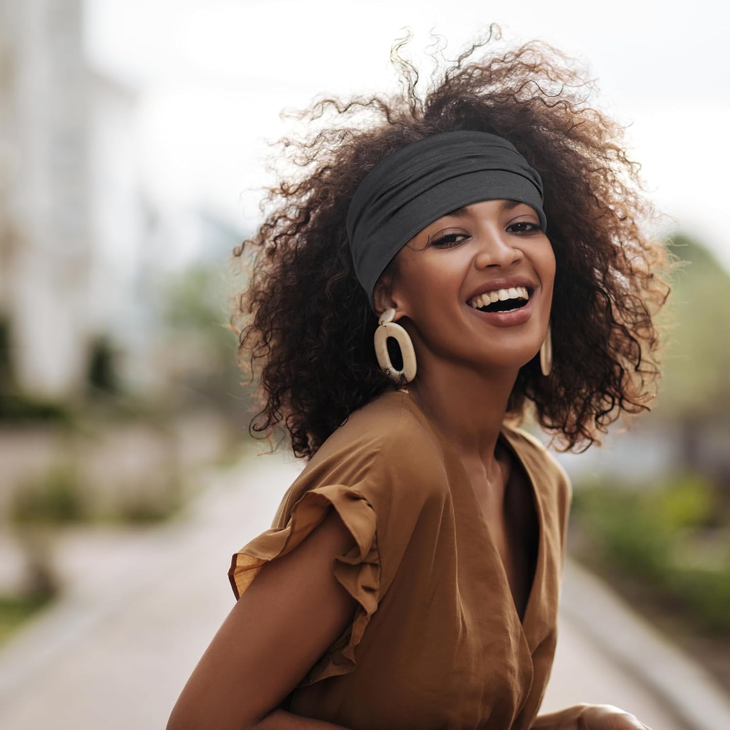 Headbands for Women, 7PCS Wide Cloth Hair Bands for Workout, Yoga, Skincare & Daily Wear, Soft & Stretchy - Image 5