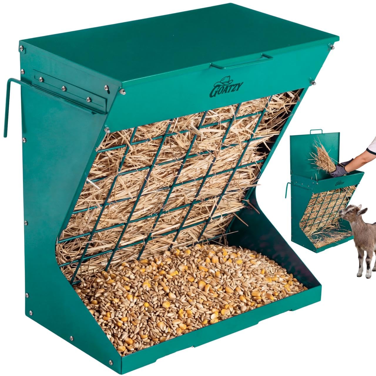 Goatzy Wall Mount Hay Feeder