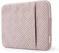 BAGSMART Pink Laptop Sleeve for 13-13.3 Inch MacBook Air/Pro M2 M1 - Shockproof Water Repellent Case with Accessory Pocket
