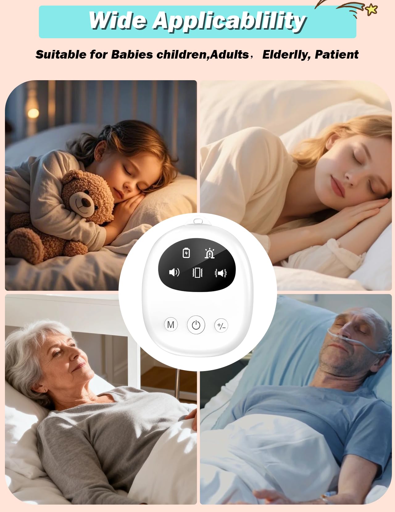 Allarme senza fili per bambini e ragazze, ricaricabile, USB-C con 3 modalità di allenamento notturno e superamento
