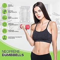 Vista 4 de Neoprene Coated Dumbbell Hand Weights Set – 1LB, 2LB, 3LB, 5LB Pairs for Strength Training and Home Workouts, Hex Shape for Stability and Non-Slip