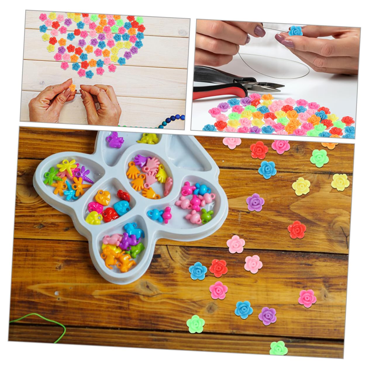 SHINEOFI 5 Ensembles Perles De Rose Simulées Pierres Précieuses Autocollantes Nombres Populaire Goujons Perles De Cheveux Stickers Scintillant Gemmes Rouges Strass Or Résine 200 Pièces X 5