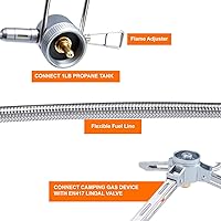 Vista 3 de Adaptador remoto de propano a isobutano, entrada de tanque de propano de 1 libra,Salida de válvula lindal de conexión EN417,Adaptador de estufa
