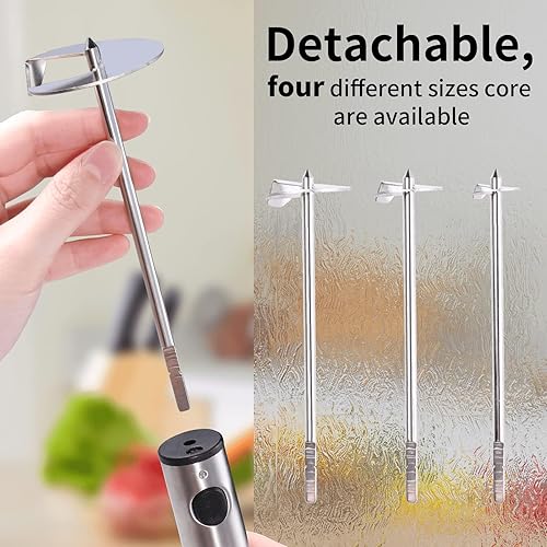 Miniatura 2 de Newness Multi-Purpose Veggie Drill with Sharp Blade and Ergonomic Anti-Slip Handle, 4 Sizes for Coring and Hollowing out Zucchini, Potatoes, Carrot