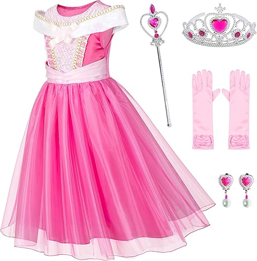 Princess Costume Girls Birthday Party Dress Up With Accessories Age 3-12 Years