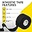 CKeep Athletic Tape, 4 Pack Black Sports Tape, Very Sturdy No Glue Residue, Wrist Ankle Tape for Muscle, Climbing, Boxing, Athletes, Baseball Bats, Strains, Sprains, Injuries1.5 Inches