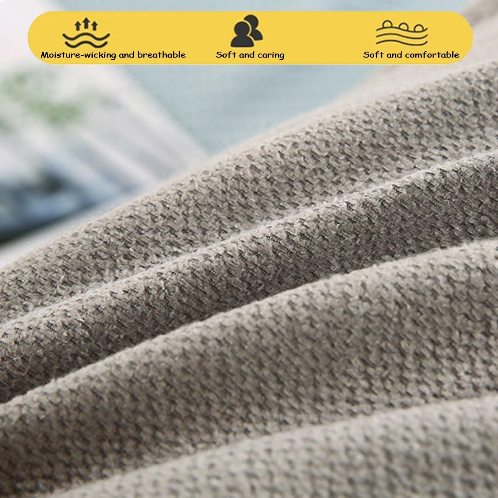 Luxus Cord Kissen Set - Ergonomische Keil- & Lendenkissen 150x50x20cm Mit Abnehmbaren Bezügen