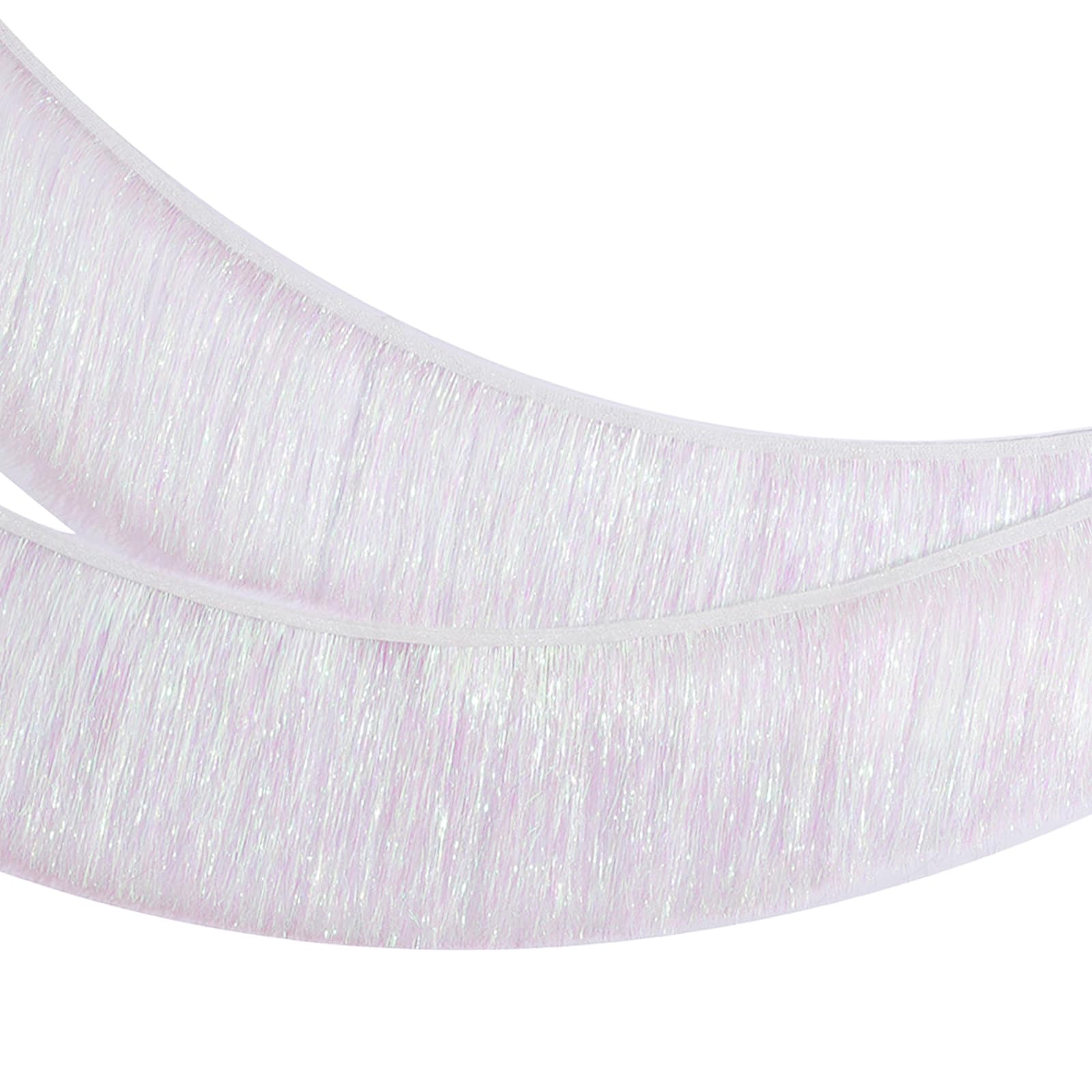 MOMAHUA White Fringe Garland,20CM Wide Sparkly Tinsel Fringing,2M Length Wall Hanging Metallic Foil Fringe Garland Banner,Shiny Streamers Party Backdrop for Wedding Birthday Car Parade Floats