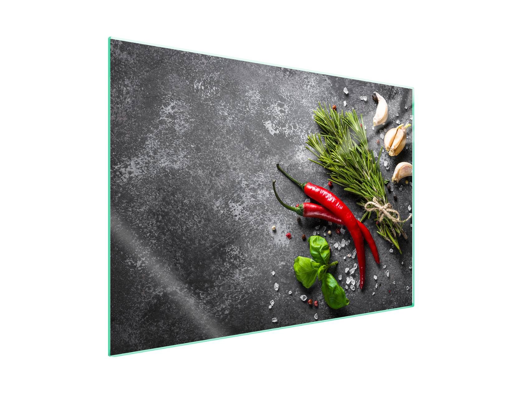 TMK ArtDeko Copri piano cottura induzione 70 x 52 cm copertura per piano cottura in vetroceramica 1 pezzi universale per piastre di cottura paraspruzzi tagliere in vetro temprato, chili