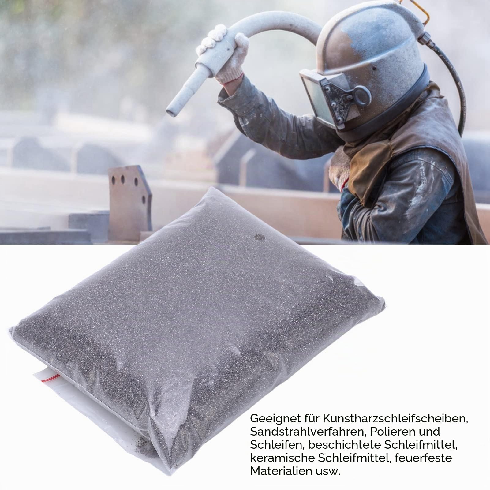 1 Kg Braunes Aluminiumoxid-Strahlmittel, Aluminiumoxid Strahlpulver Sand, Sandstrahlsand, Wiederverwendbar, Prägnantes Strahlpulver Zum Polieren, Schleifen, Strahlkabinen-Sandstrahlen (Körnung 220)